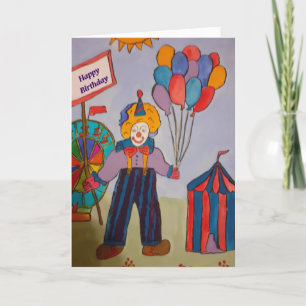 De Remerciements Carte d'anniversaire Clown