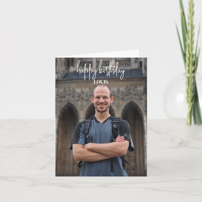 De Remerciements Carte d'anniversaire customisée (Devant)