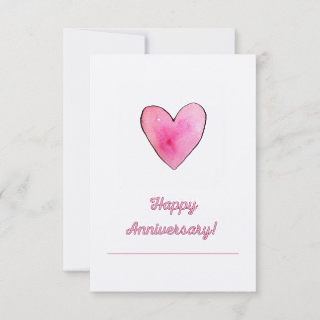 De Remerciements Carte d'anniversaire d'aquarelle (Devant)