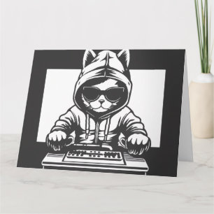 DE REMERCIEMENTS CARTE D'ANNIVERSAIRE DJ CAT