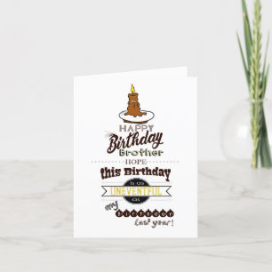 De Remerciements Carte d'anniversaire drôle et sarcastique - Frère