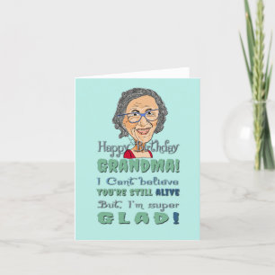 De Remerciements Carte d'anniversaire drôle et sarcastique pour gra