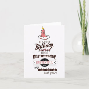 De Remerciements Carte d'anniversaire drôle et sarcastique - SISTER