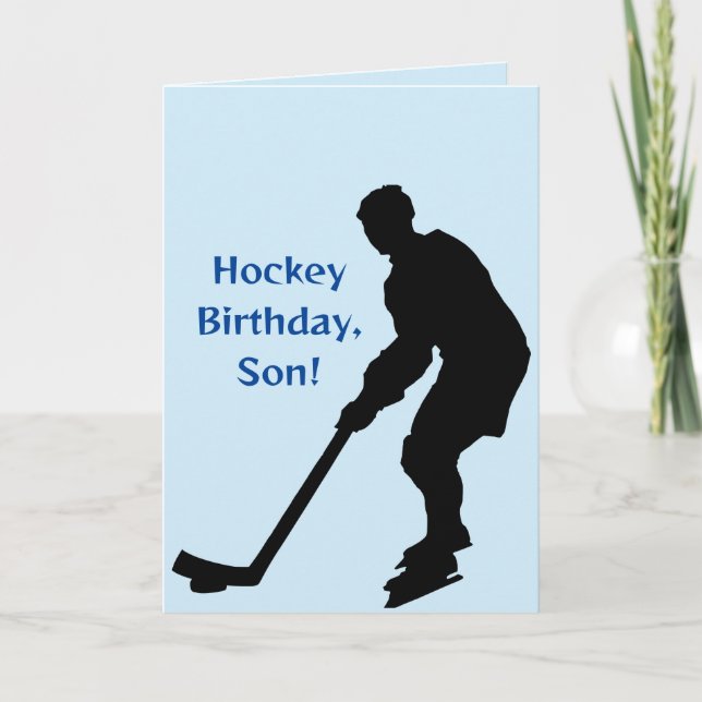DE REMERCIEMENTS CARTE D'ANNIVERSAIRE DU FILS HOCKEY (Devant)