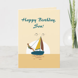 DE REMERCIEMENTS CARTE D'ANNIVERSAIRE DU FILS SMOOTH SAILING