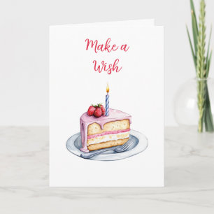 De Remerciements Carte d'anniversaire du gâteau d'aquarelle