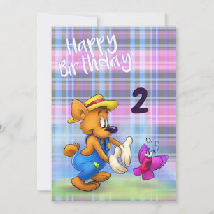 De Remerciements Carte d'anniversaire du joli dessin