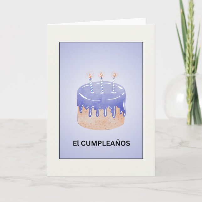 De Remerciements Carte d'anniversaire El Cumpleaños (Devant)