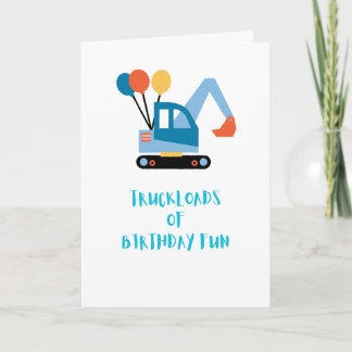 De Remerciements Carte d'anniversaire Excavatrice pour Enfants