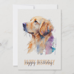 De Remerciements Carte d'anniversaire Golden Retriever