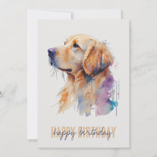 De Remerciements Carte d'anniversaire Golden Retriever