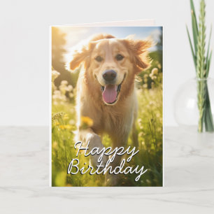 De Remerciements Carte d'anniversaire Golden Retriever personnalisé