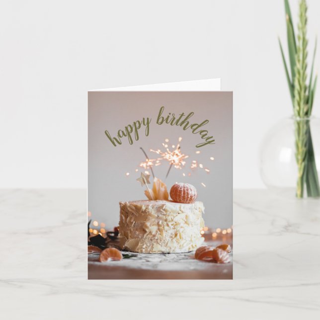 De Remerciements Carte d'anniversaire heureuse pliée (Devant)