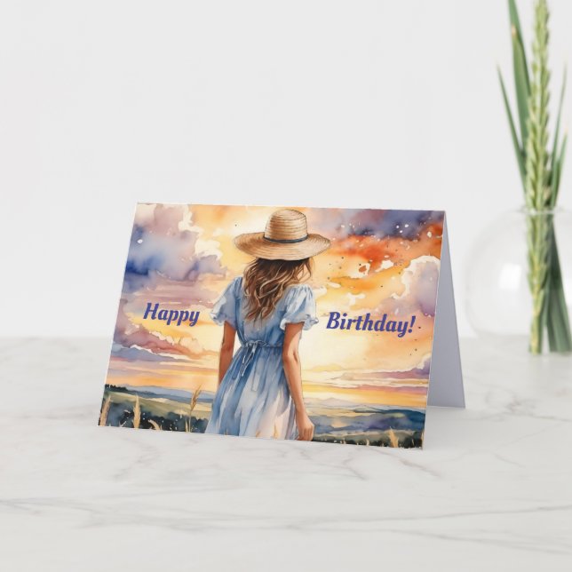 DE REMERCIEMENTS CARTE D'ANNIVERSAIRE HORIZON (Devant)