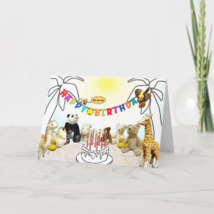 De Remerciements Carte d'anniversaire huit bougies pour animaux
