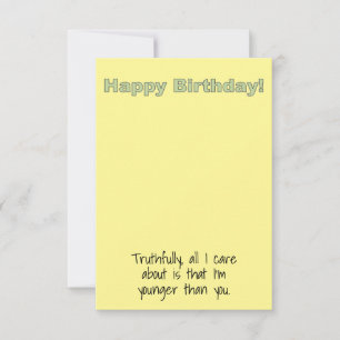 De Remerciements Carte d'anniversaire humoristique Je suis plus jeu