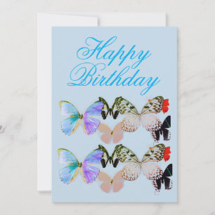 De Remerciements Carte d'anniversaire joyeuse aux papillons