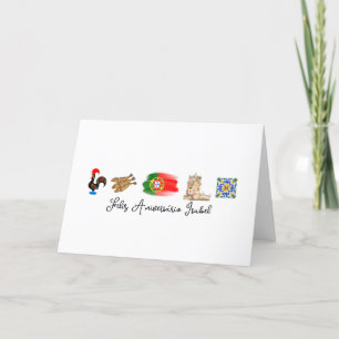 De Remerciements Carte d'anniversaire joyeuse du Portugal, Feliz An