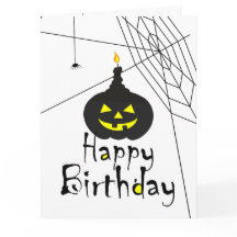 Carte d'anniversaire Joyeux Anniversaire Citrouill