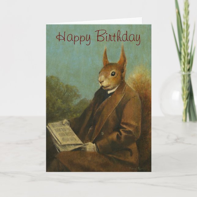 De Remerciements Carte d'anniversaire M. Squirrel (Devant)