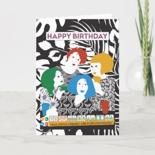 De Remerciements Carte d'anniversaire Mah Jong Friends