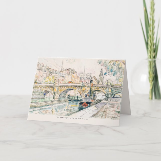 De Remerciements Carte d'anniversaire Paris Pont-Neuf (Devant)