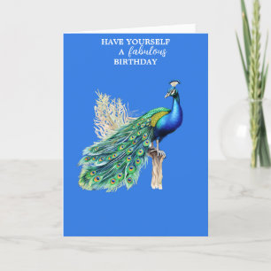 De Remerciements Carte d'anniversaire Peacock, Avoir un anniversair