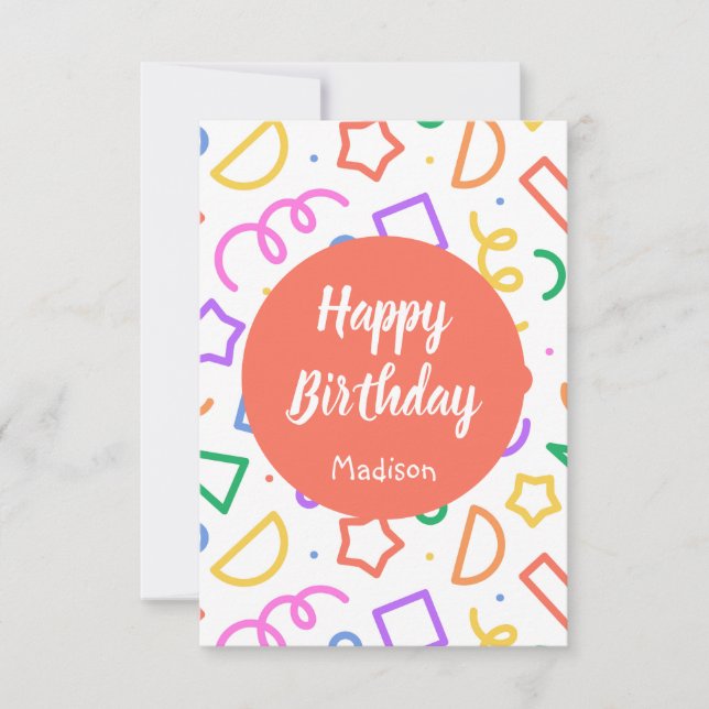 De Remerciements Carte d'anniversaire personnalisée (Devant)