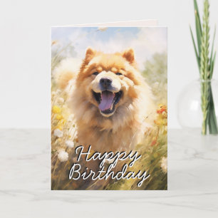 De Remerciements Carte d'anniversaire personnalisée Chow Chow