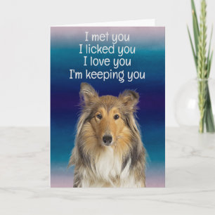 De Remerciements Carte d'anniversaire personnalisée Collie