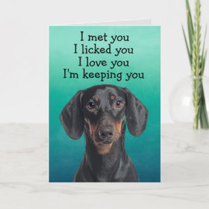 De Remerciements Carte d'anniversaire personnalisée Dachshund