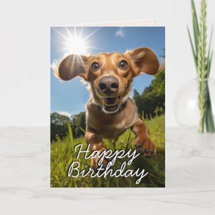De Remerciements Carte d'anniversaire personnalisée Joyeuse Dachshu