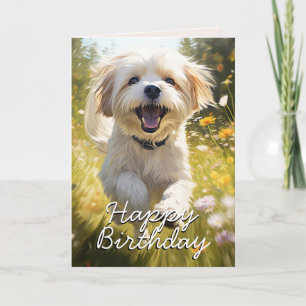 De Remerciements Carte d'anniversaire personnalisée Lhasa Apso