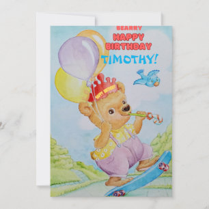 De Remerciements Carte d'anniversaire personnalisée pour enfants 