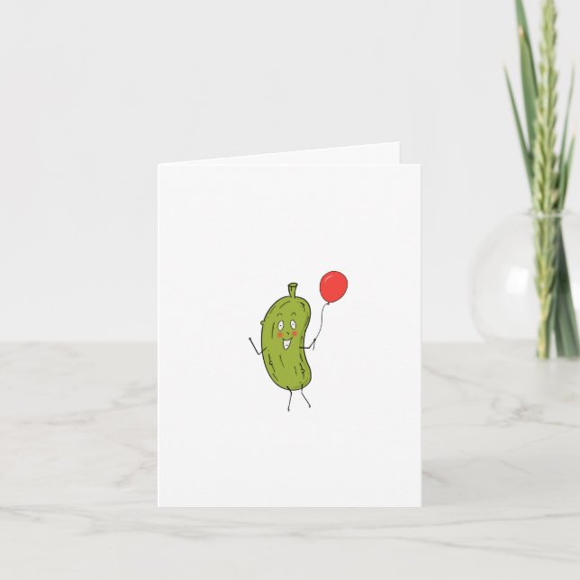 De Remerciements Carte d'anniversaire Pickle joyeux (Devant)