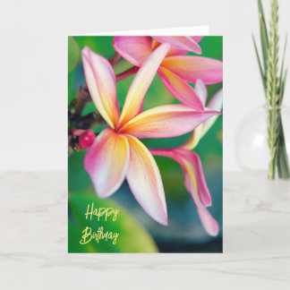 De Remerciements Carte d'anniversaire Pink Plumeria