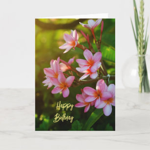 De Remerciements Carte d'anniversaire Pink Plumeria