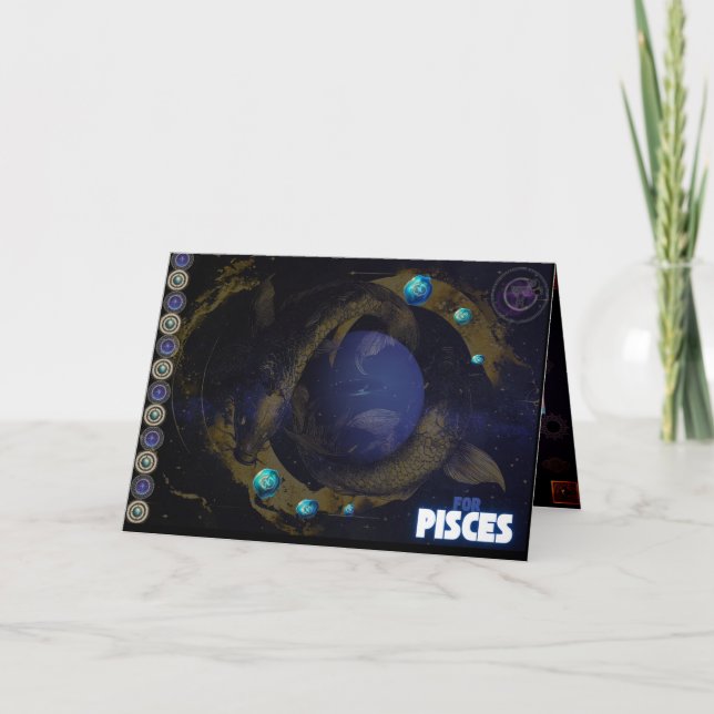 De Remerciements Carte d'anniversaire Pisces (Devant)