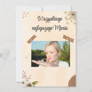 De Remerciements Carte d'anniversaire polonaise