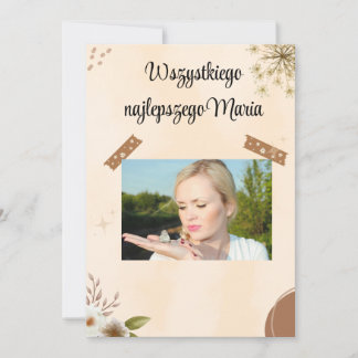 De Remerciements Carte d'anniversaire polonaise