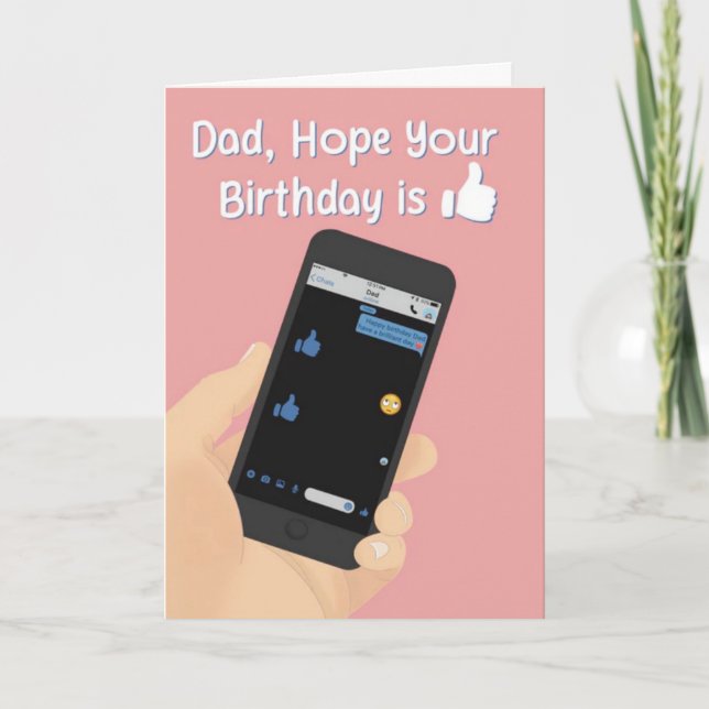 De Remerciements Carte d'anniversaire pour papa (Devant)