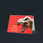 DE REMERCIEMENTS CARTE D'ANNIVERSAIRE ROARING T-REX GRANDSON<br><div class="desc">Voici une carte d'anniversaire pour ce petit-fils qui aime les dinosaures.</div>