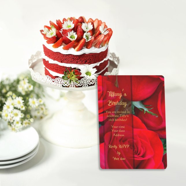 De Remerciements Carte d'anniversaire Rose Rouge (Créateur téléchargé)