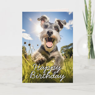 De Remerciements Carte d'anniversaire Schnauzer personnalisée