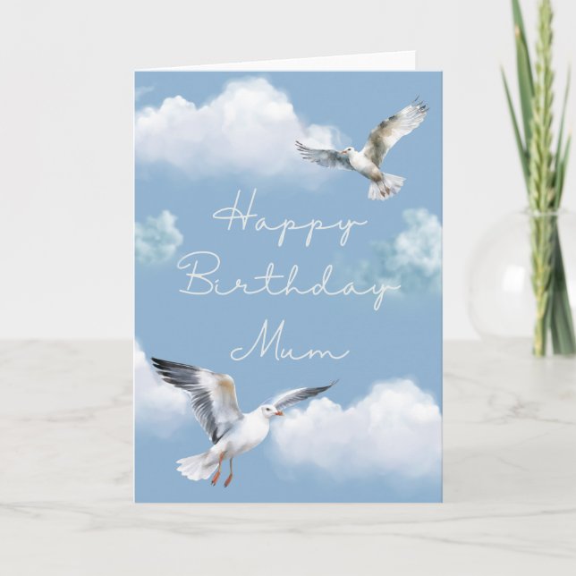 De Remerciements Carte d'anniversaire Seagull pour maman (Devant)