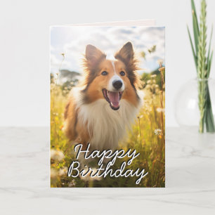 De Remerciements Carte d'anniversaire Shetland Sheepdog personnalis