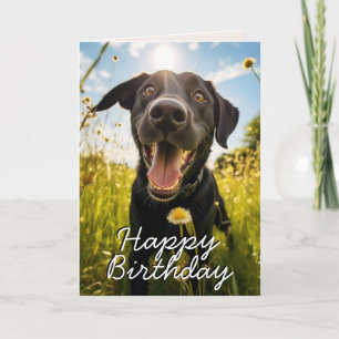 De Remerciements Carte d'anniversaire sur mesure Black Labrador