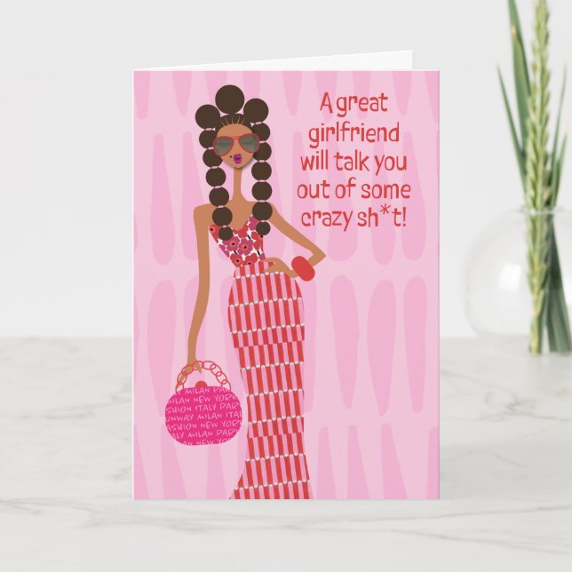 De Remerciements Carte d'anniversaire - Une grande petite amie (Devant)