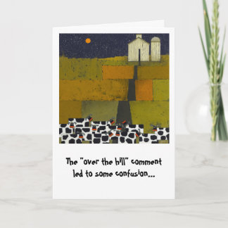 De Remerciements Carte d'anniversaire vaches idiotes