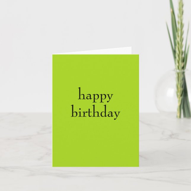 De Remerciements Carte d'anniversaire verte (Devant)